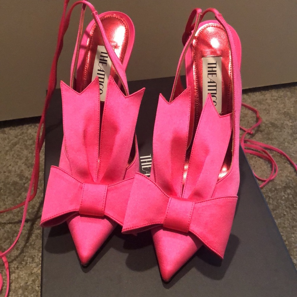 Attico pink wrap sling back heels size 36 - Picture 3 of 9